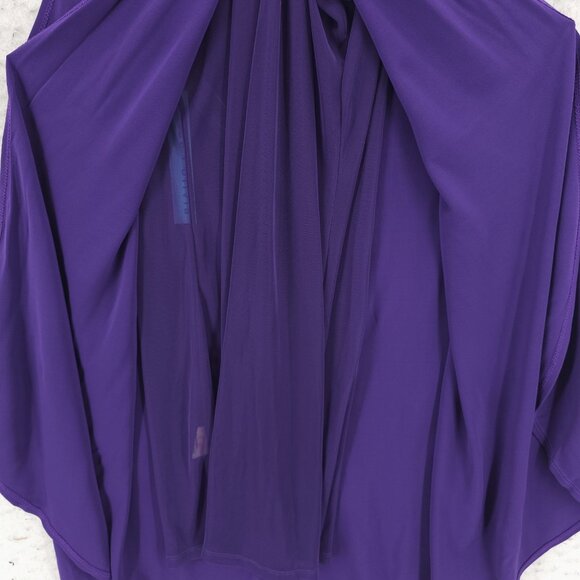 NWT ALICE + OLIVIA Twisted Folded Back Tank Dress Purple Size MEDIUM - Picture 7 of 10